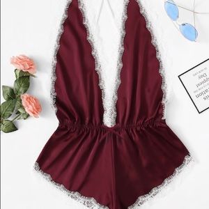 Eyelash criss cross romper